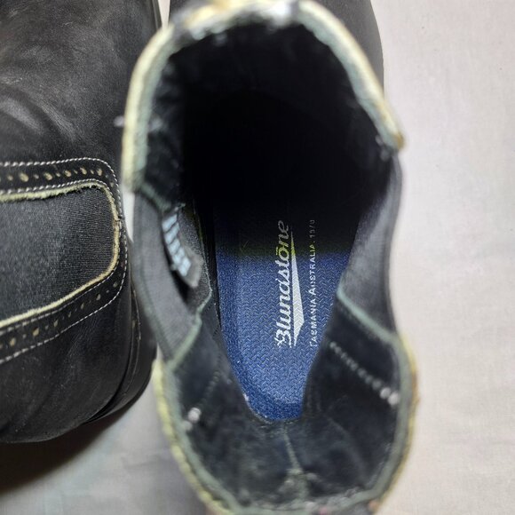 Blundstone Chelsea Women's 6.5 Black Leather Boots Lug Heal - Picture 16 of 16